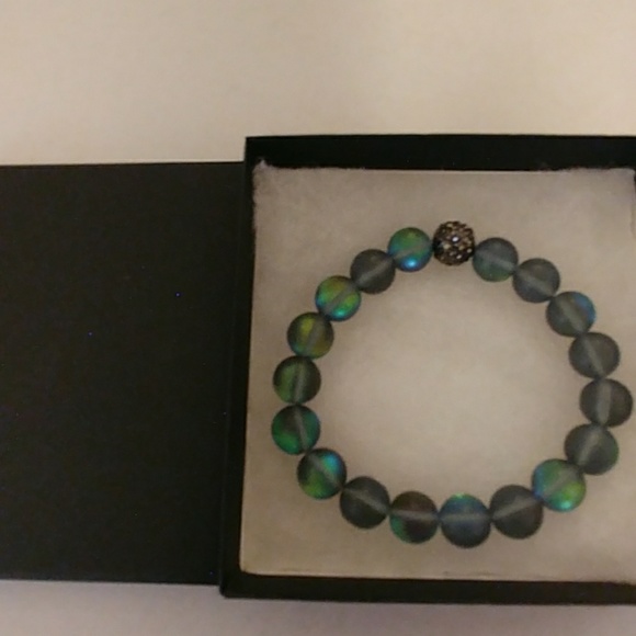 Charcoal Gray Moonstone Bracelet - Picture 6 of 8